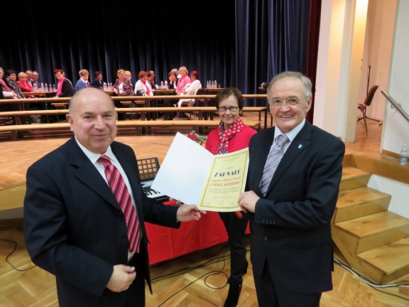 IMG 8339 Župan Ciril Kozjek-zahvala za sodelovanje med Občino Šenčur in DU Šenčur