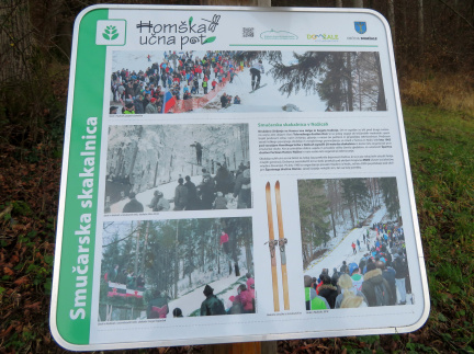 IMG 0111 Info tabla o nekdanji smučarski skakalnici na Homškem hribu