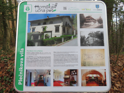 IMG 0135 Info tabla o Plečnikovi vili na Homškem hribu
