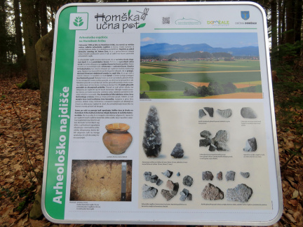 IMG 0139 Info tabla o arheološkem najdišču na Homškem hribu